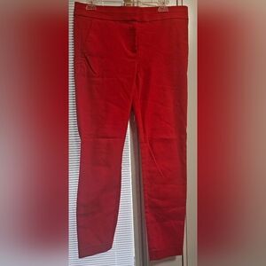 LOFT Red Marisa Ankle Pants Size 6